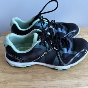 Ryka Influence Training Sneakers Size 6.5 M Black Blue Green Training Shoes